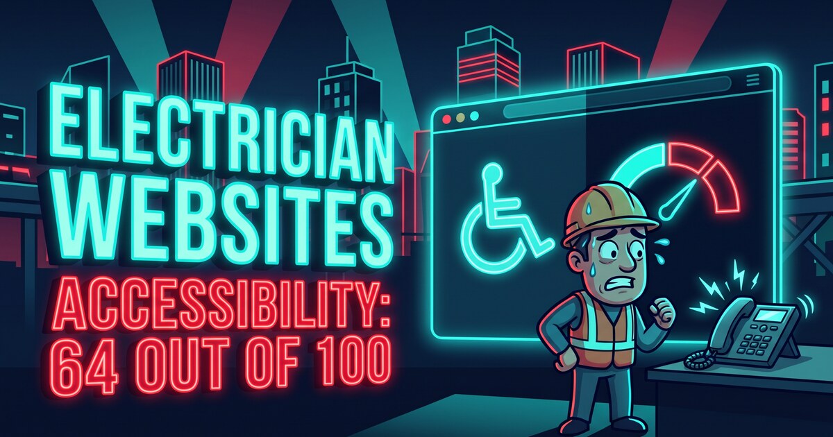 Electrician websites accessibility: 64 out of 100